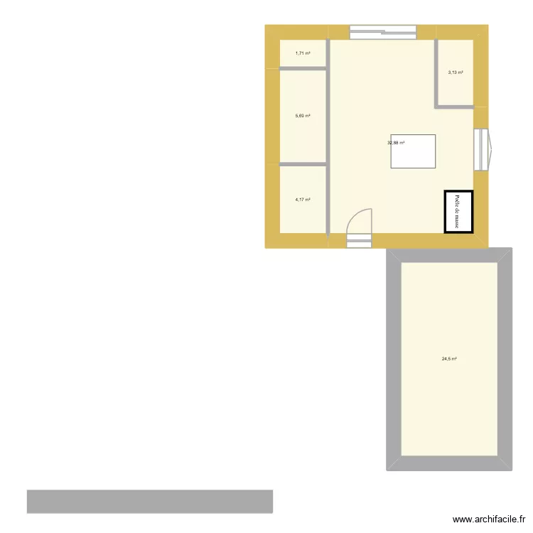 G HOFFRE num 3. Plan de 6 Pièces et 72 m²