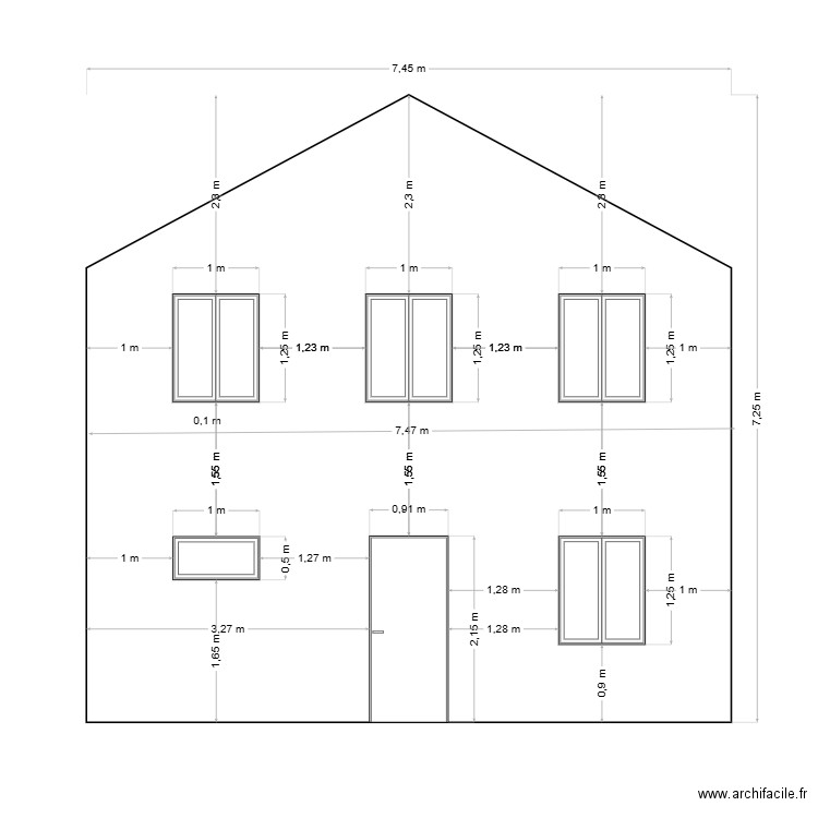 CHAI2. Plan de 1 pièce et 69 m2