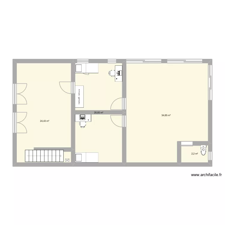 maison. Plan de 4 et 82 m² maison. Plan de 4 et 82 m²