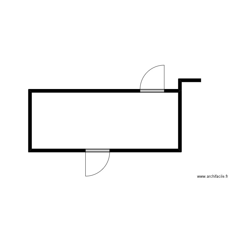 transfo. Plan de 1 pièce et 9 m2