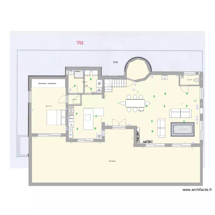 ASSAS RDC 2 CHBRES. Plan de 