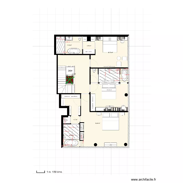 PLAN EVACS ETAGE. Plan de 