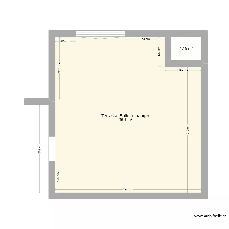 Terrasse Salle à manger. Plan de Terrasse Salle à manger. Plan de