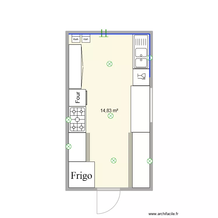 labo. Plan de 1  et 15 m²