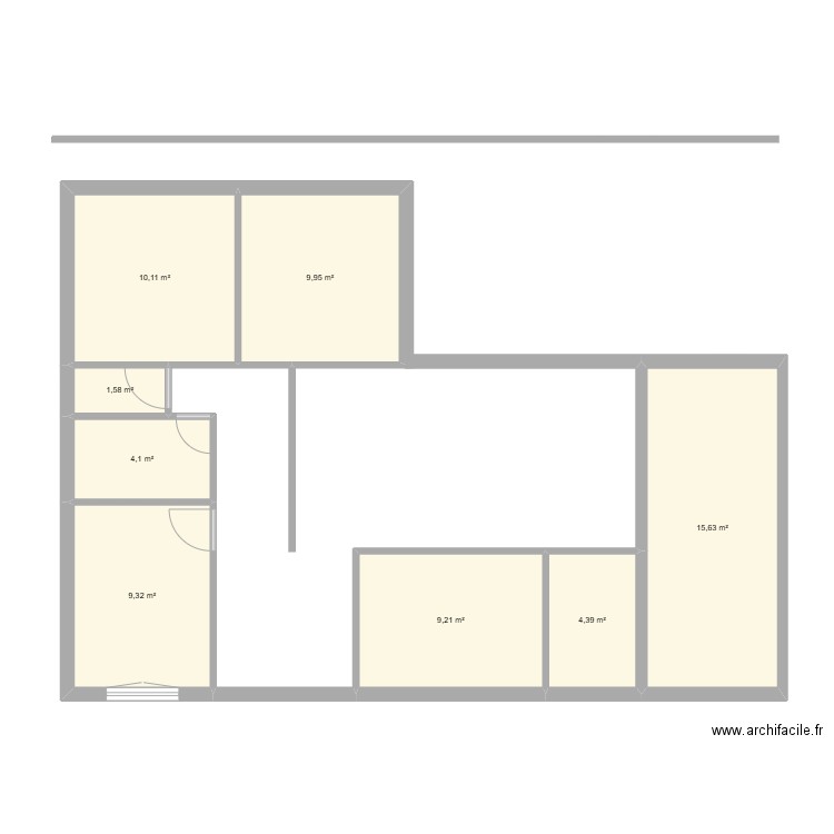Plan Carbon 2. Plan de 8 pièces et 64 m2