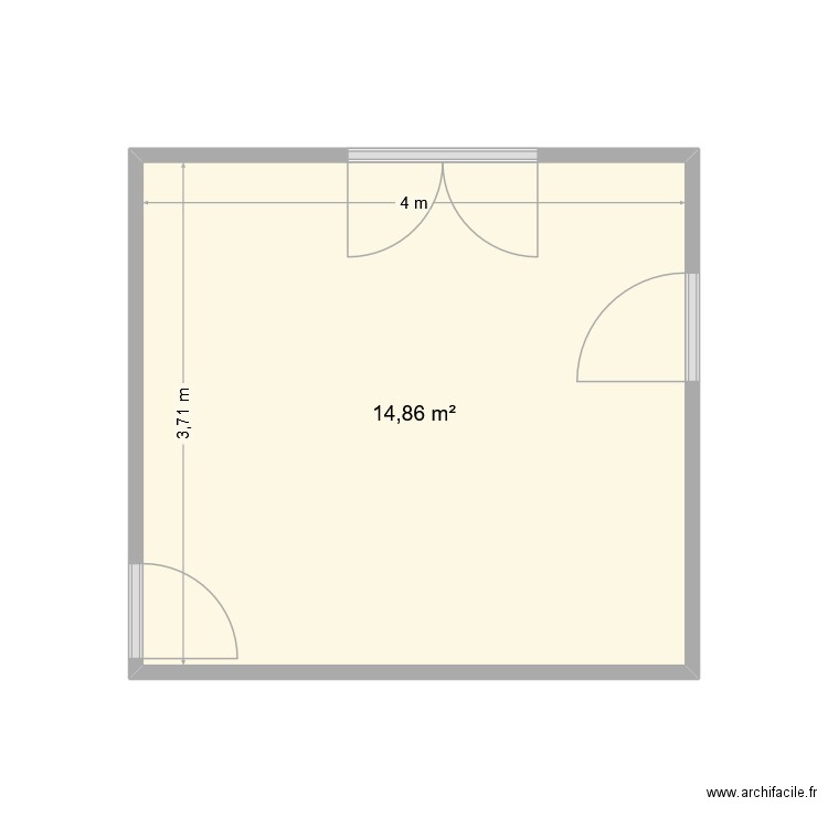 florent cuisine. Plan de 1 pièce et 15 m2