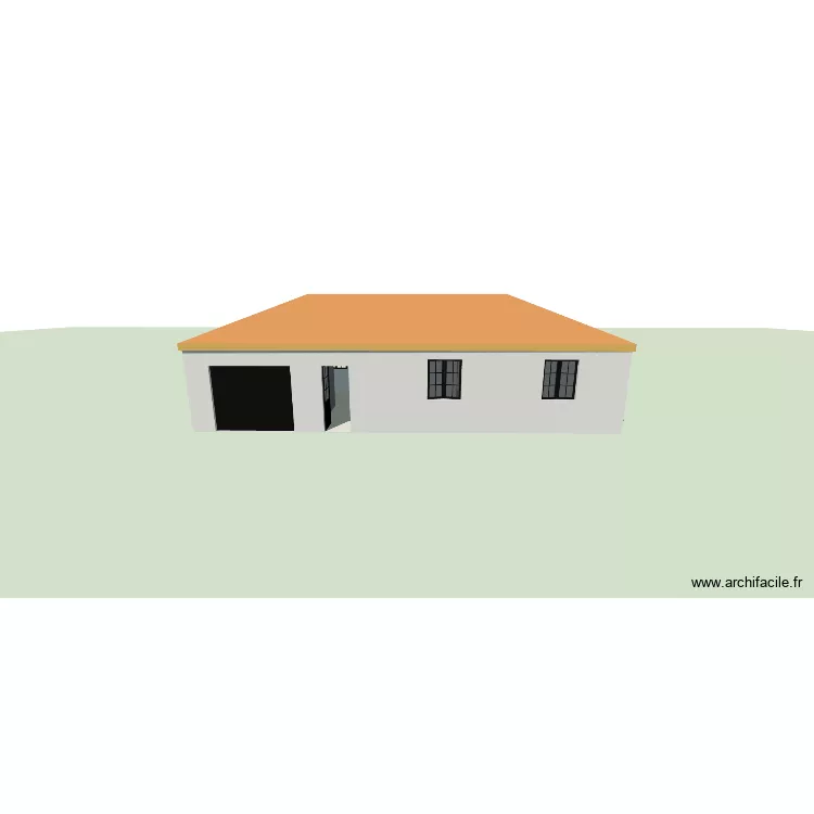 fa&ccedil;ade nord. Plan de 9  et 66 m²