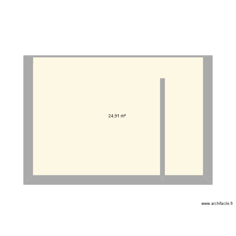 samuel. Plan de 1 pièce et 25 m2