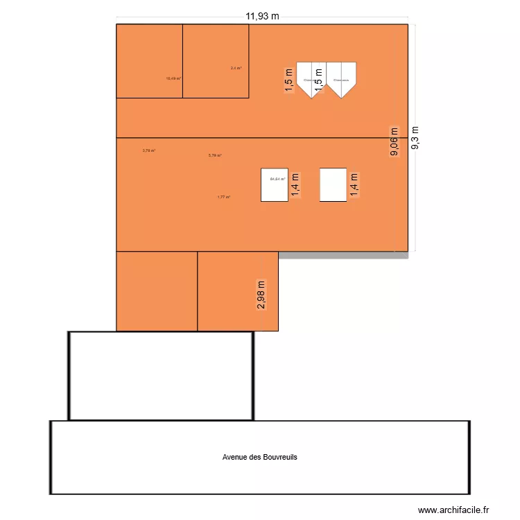 maison cernay. Plan de 6  et 115 m²