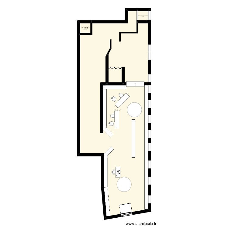 PHARMACIE ST-SAUVEUR. Plan de 4 pièces et 123 m2