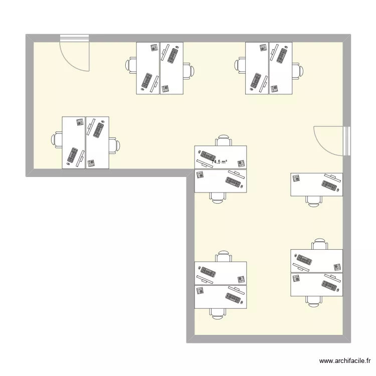 bureau compta four. Plan de 1 Pièce et 75 m² bureau compta four. Plan de 1 Pièce et 75 m²