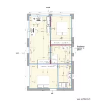 Plan Pinheira Grande r&eacute;nov. projection chambres et bureau