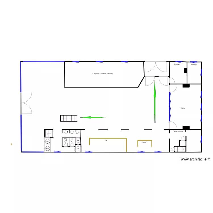 Château du Biez rez évacuation. Plan de Château du Biez rez évacuation. Plan de
