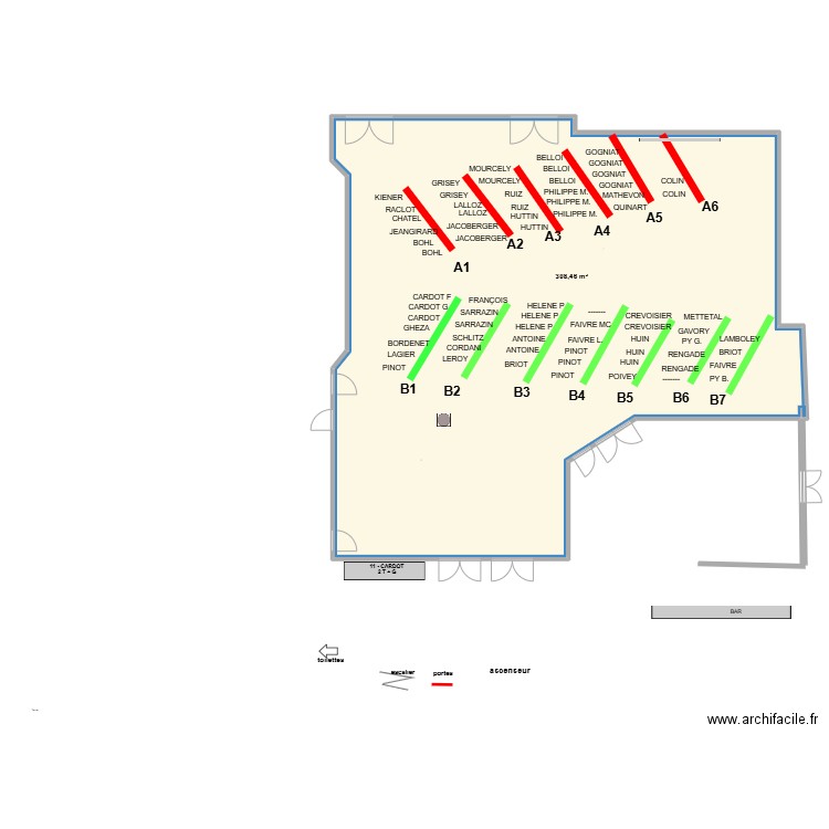 THEATRE 2025. Plan de 1 pièce et 308 m2