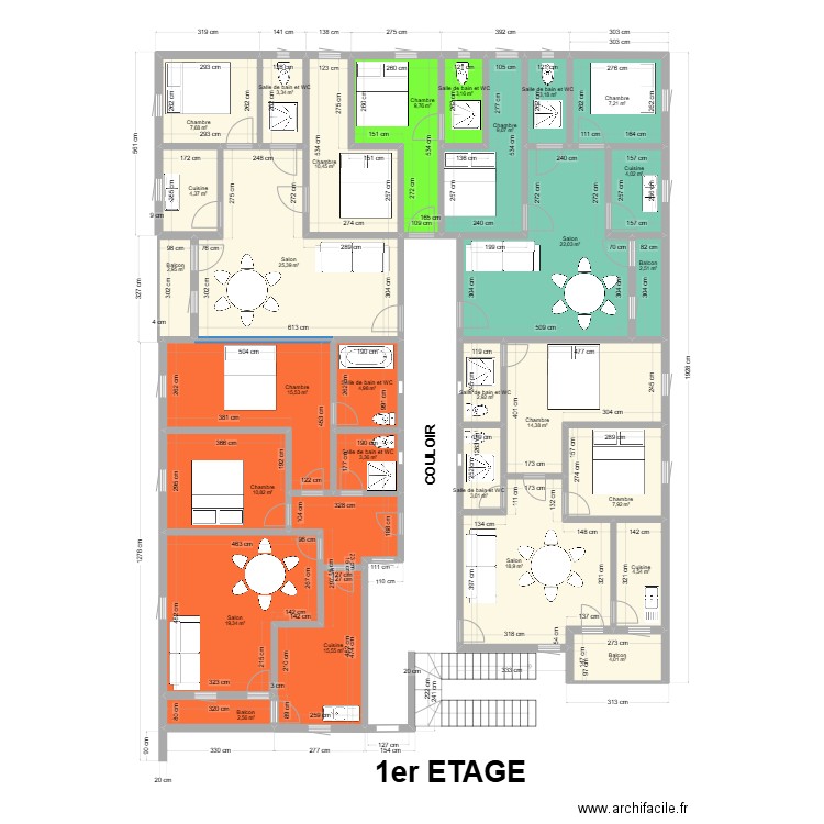 1ER ETAGE 8 FEVRIER 2025. Plan de 0 pièce et 0 m2