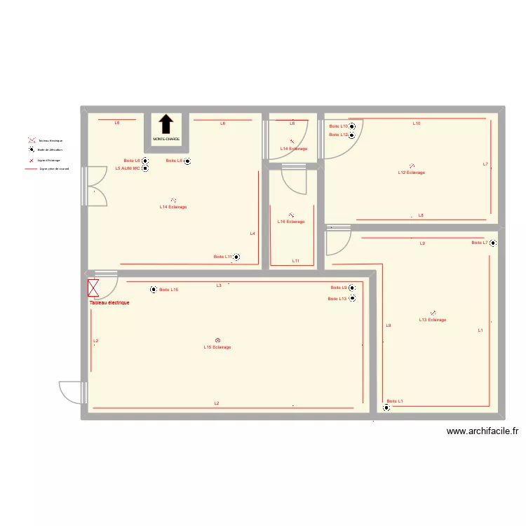 SOA. Plan de 1  et 199 m²