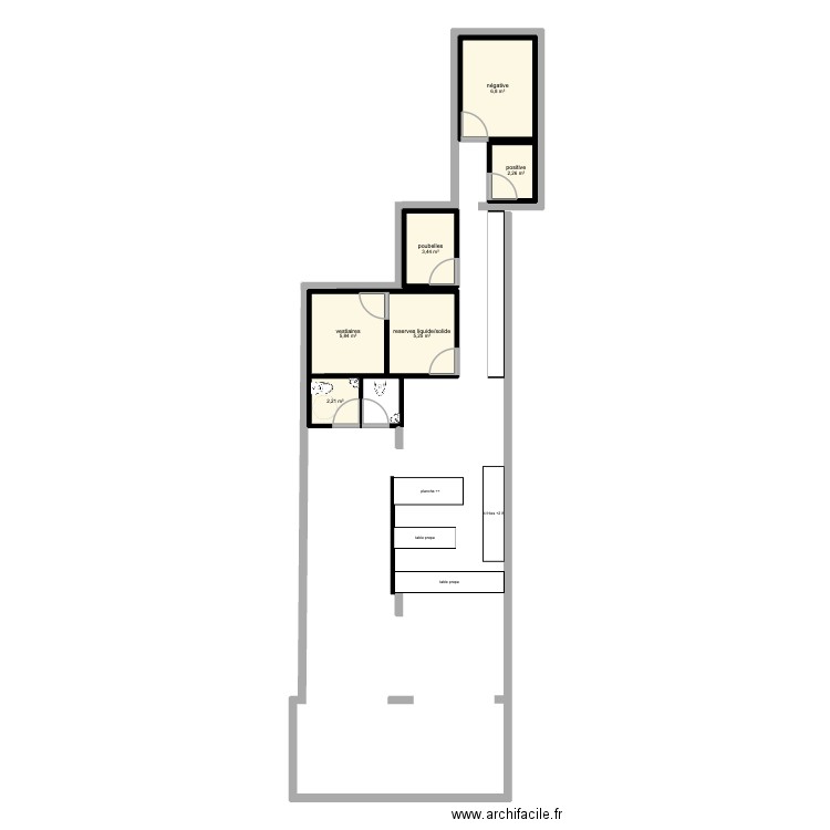 papa\'s. Plan de 6 pièces et 26 m2