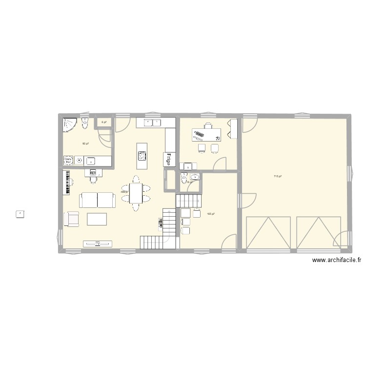FG-37A. Plan de 6 pièces et 139 m2