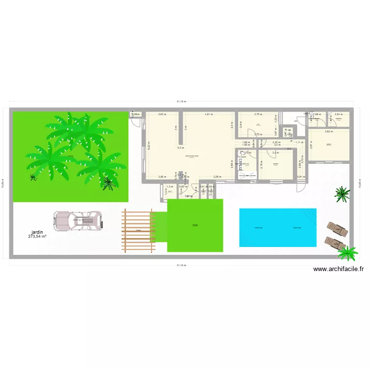 projet nouvelle piscine. Plan de 