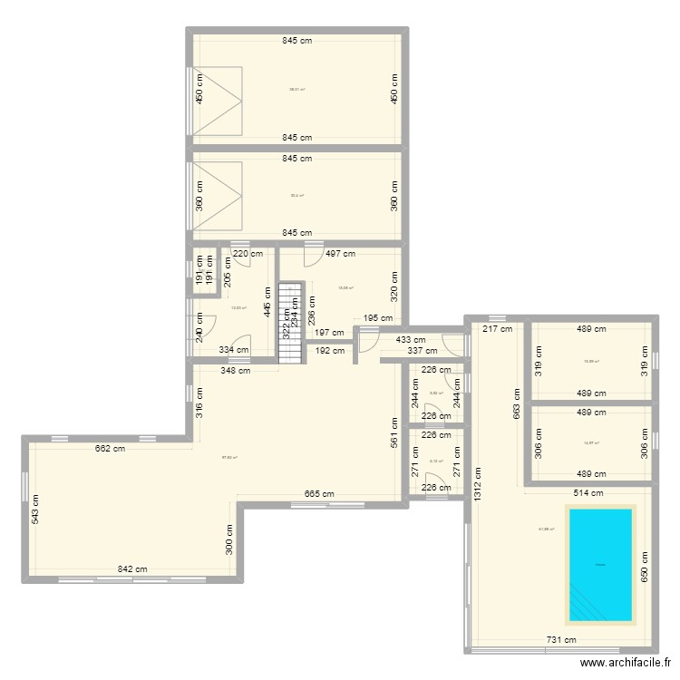 Croix Rouge 16. Plan de 11 pièces et 300 m2