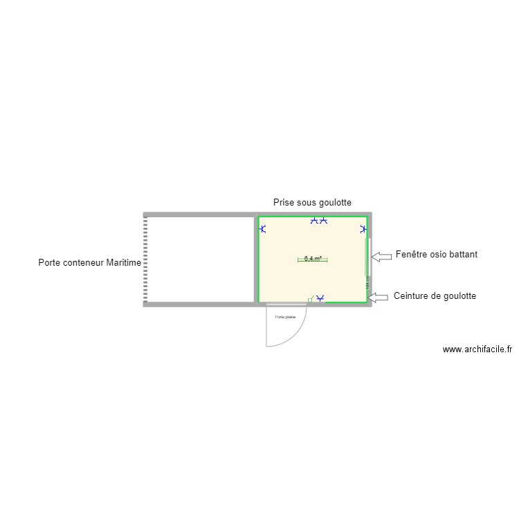 Conteneur combi . Plan de 0 pièce et 0 m2