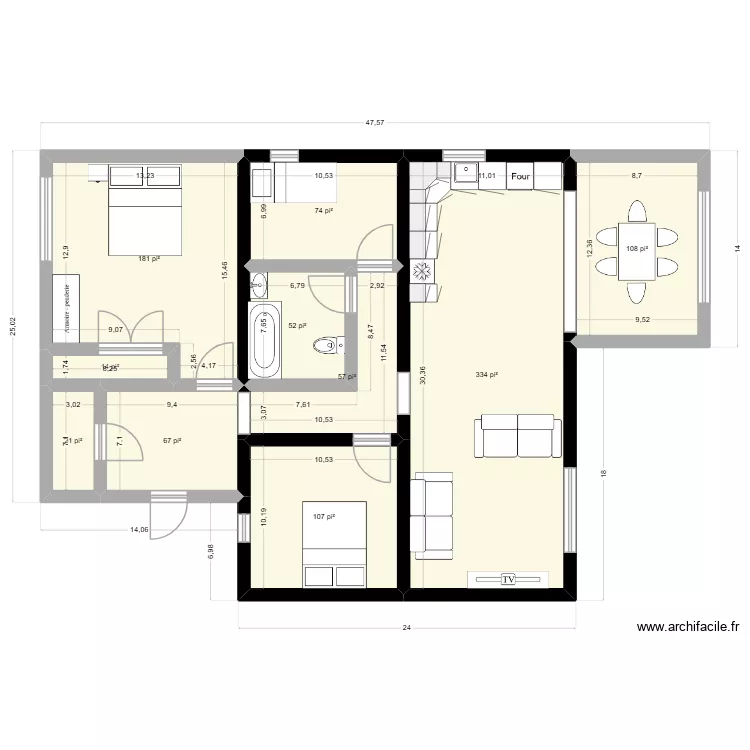 Jocelyn Fortier. Plan de 10  et 94 m²