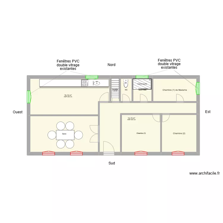 BOUSQUET Existant. Plan de 