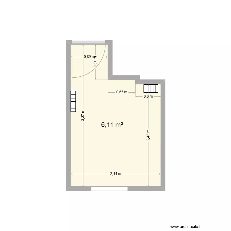 Lognes. Plan de 1  et 6 m²