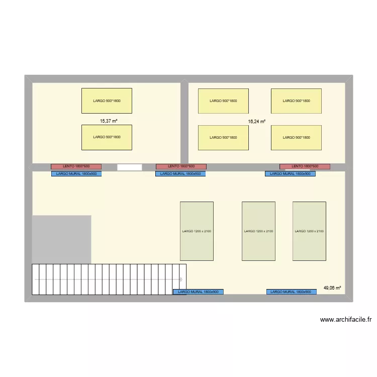 BATIMENT G - HALL - FONDATION LEOPOLD BELLAN. Plan de 3  et 81 m²