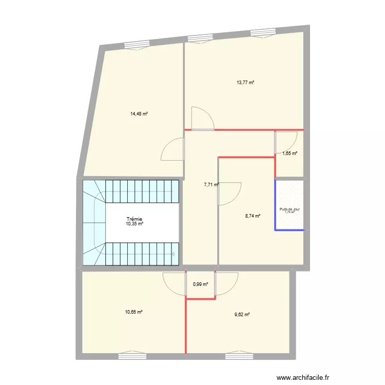 CAPDEVILLE EDL R+2. Plan de 