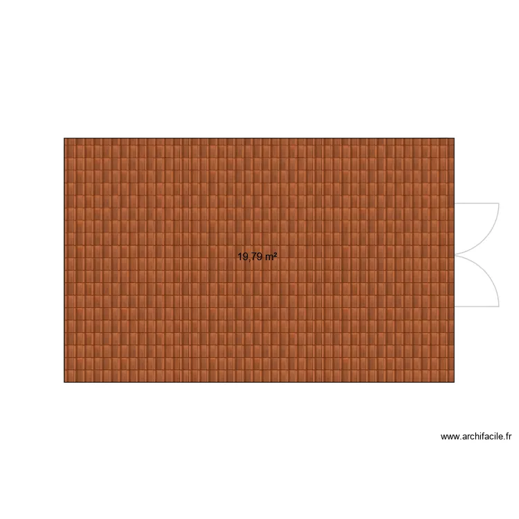 abris sans pergolat. Plan de 1  et 20 m²