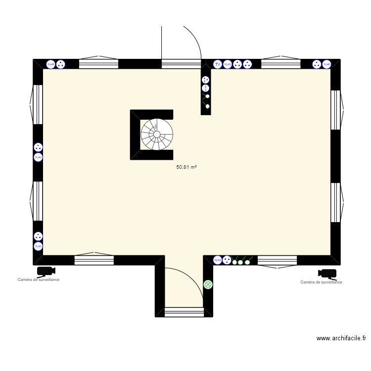 RDC. Plan de 0 pièce et 0 m2