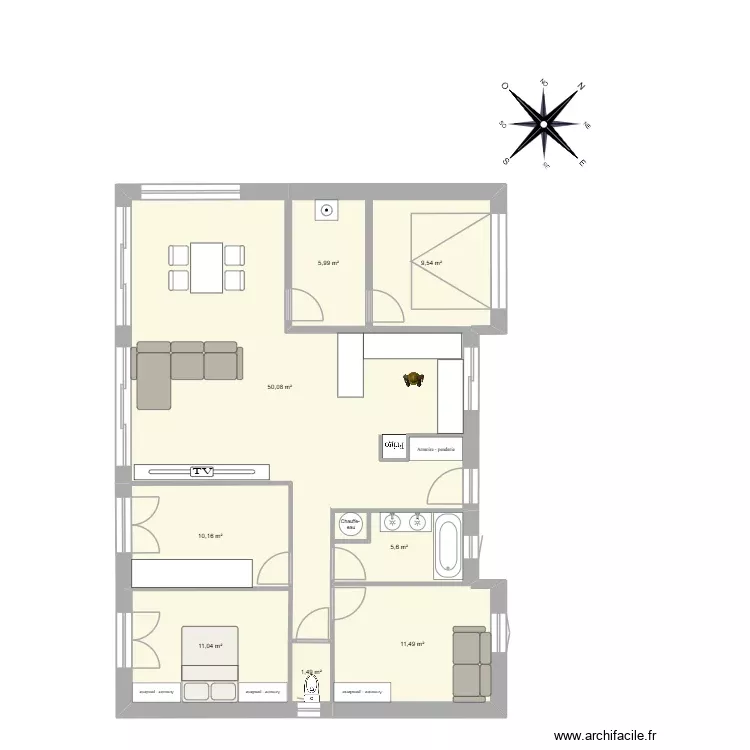 plan 2 bocage. Plan de 8 Pièces et 105 m² plan 2 bocage. Plan de 8 Pièces et 105 m²