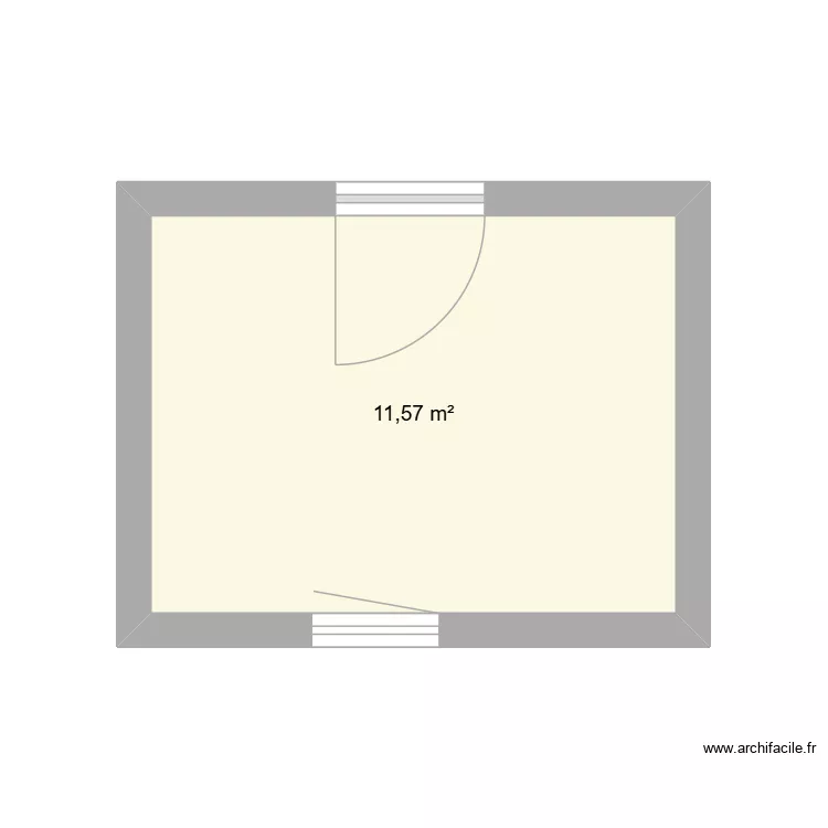 chambre. Plan de 1  et 12 m²
