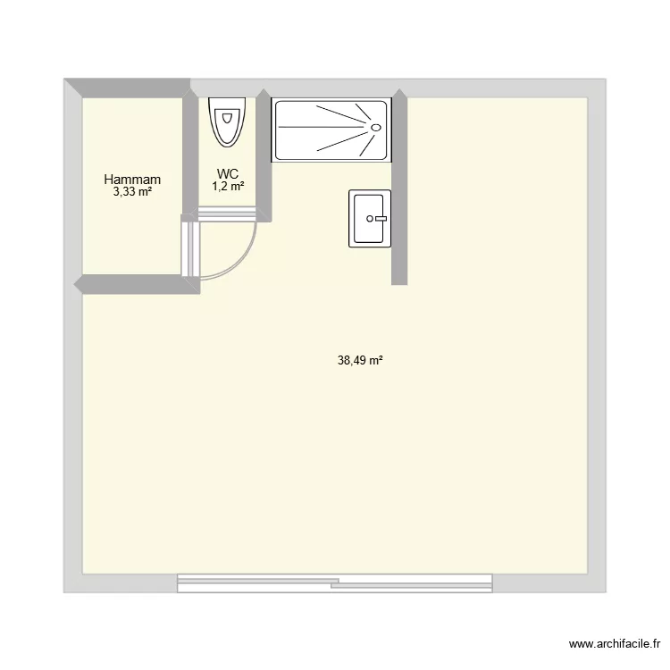 Oasis. Plan de 3 et 43 m² Oasis. Plan de 3 et 43 m²