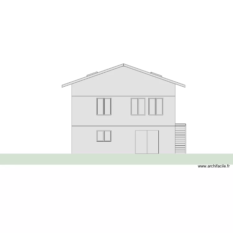 3D maison Avant. Plan de 3 et 185 m² 3D maison Avant. Plan de 3 et 185 m²