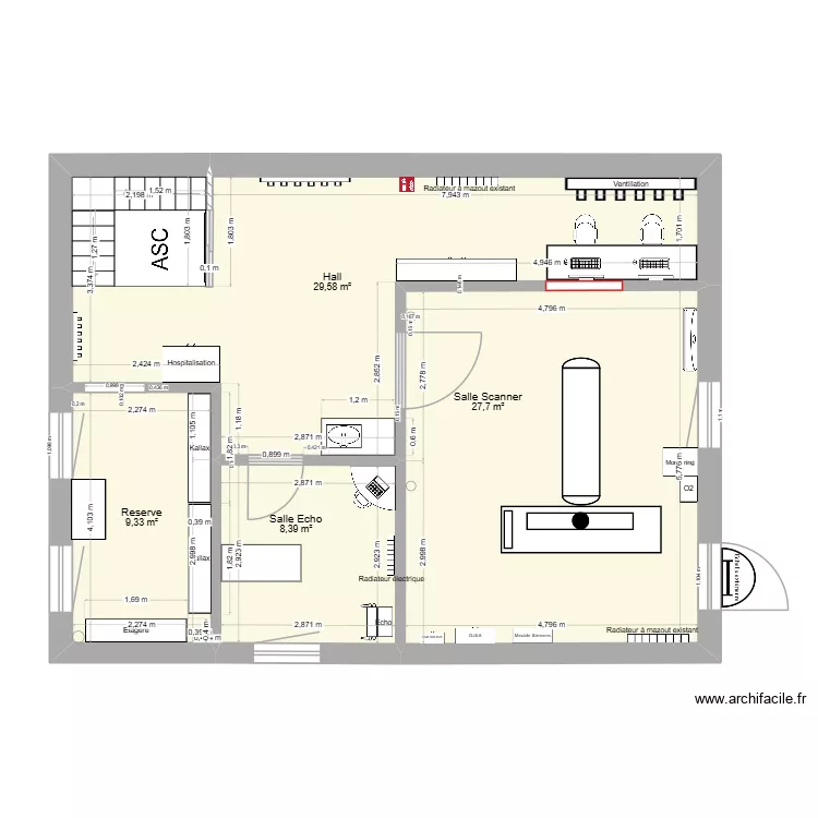 Etage Ovelec / Geoffrey 21 mai 2026. Plan de 4  et 75 m²