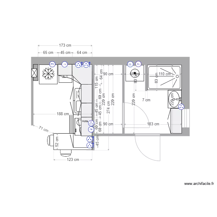 appart Serge. Plan de appart Serge. Plan de