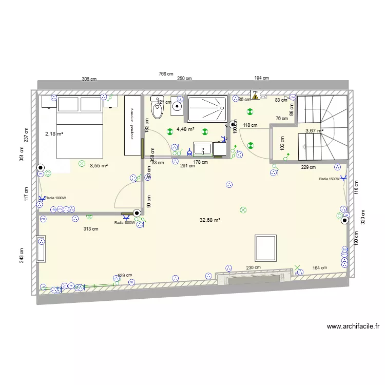 Appartement 3ème étage définitif plan Electrique. Plan de Appartement 3ème étage définitif plan Electrique. Plan de