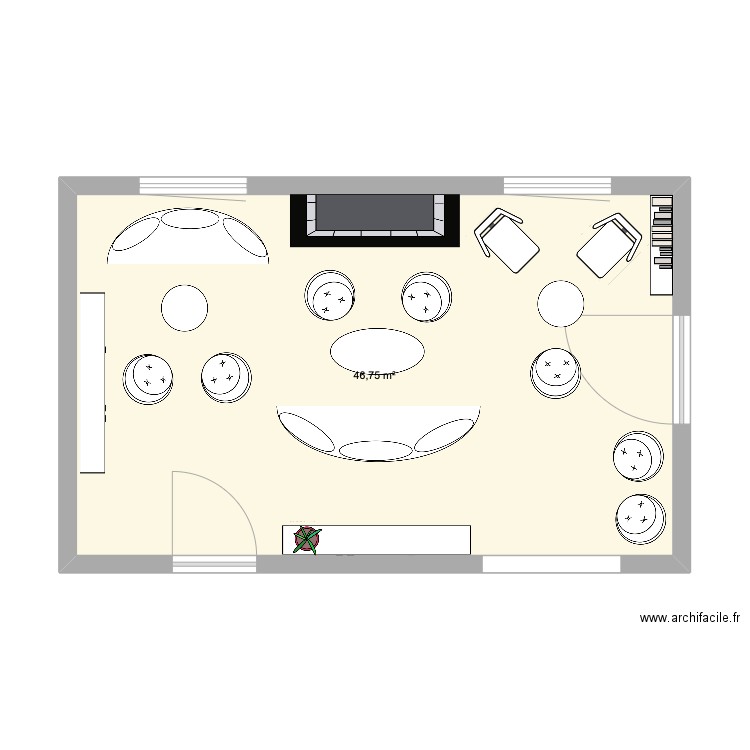 Alhoa salon 2 Julia. Plan de 0 pièce et 0 m2