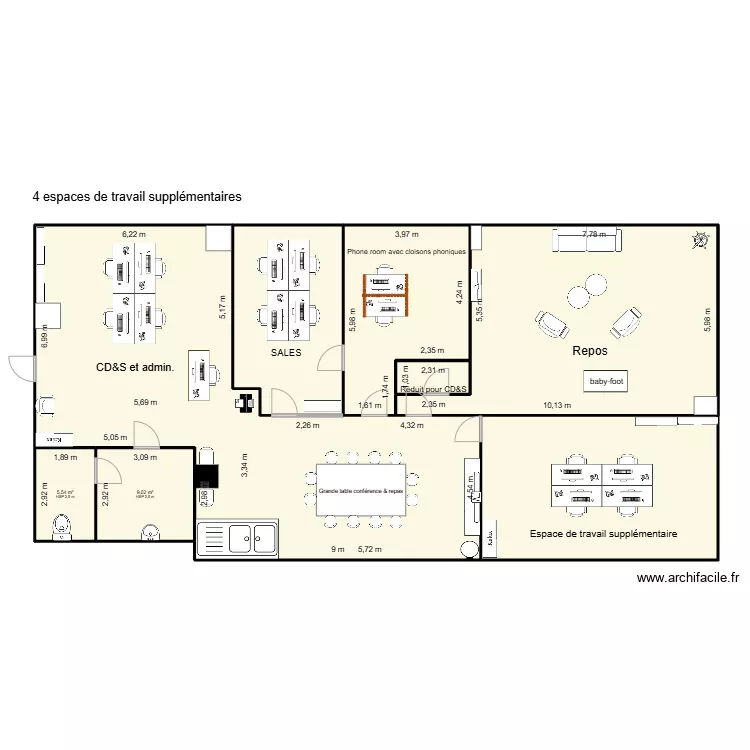 Aménagement des bureaux LS-4. Plan de Aménagement des bureaux LS-4. Plan de