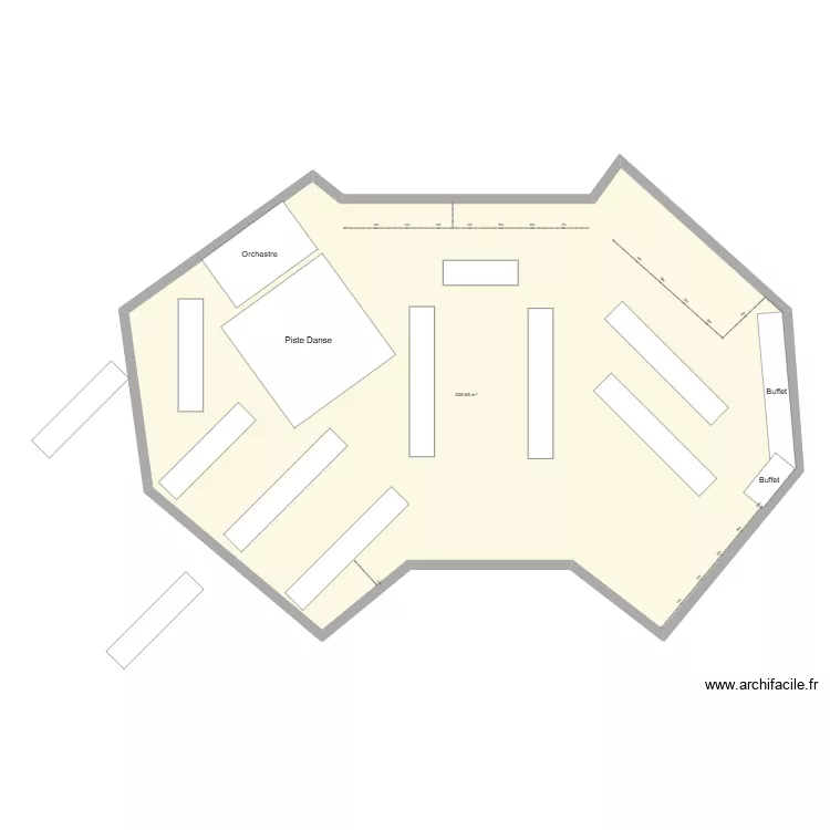 Plan marriage coll&egrave;ge. Plan de 1  et 229 m²