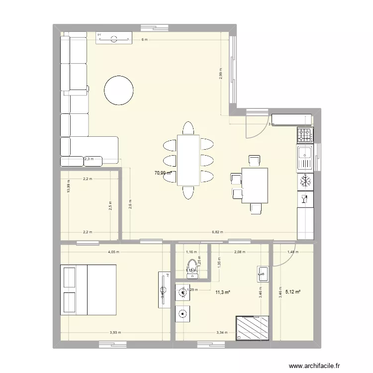 Jessy4. Plan de 3  et 87 m²