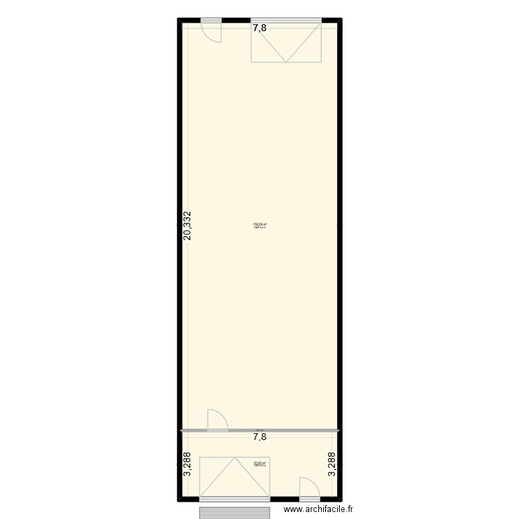 ArchiFacile PRO rdc 1. Plan de 2 pièces et 184 m2