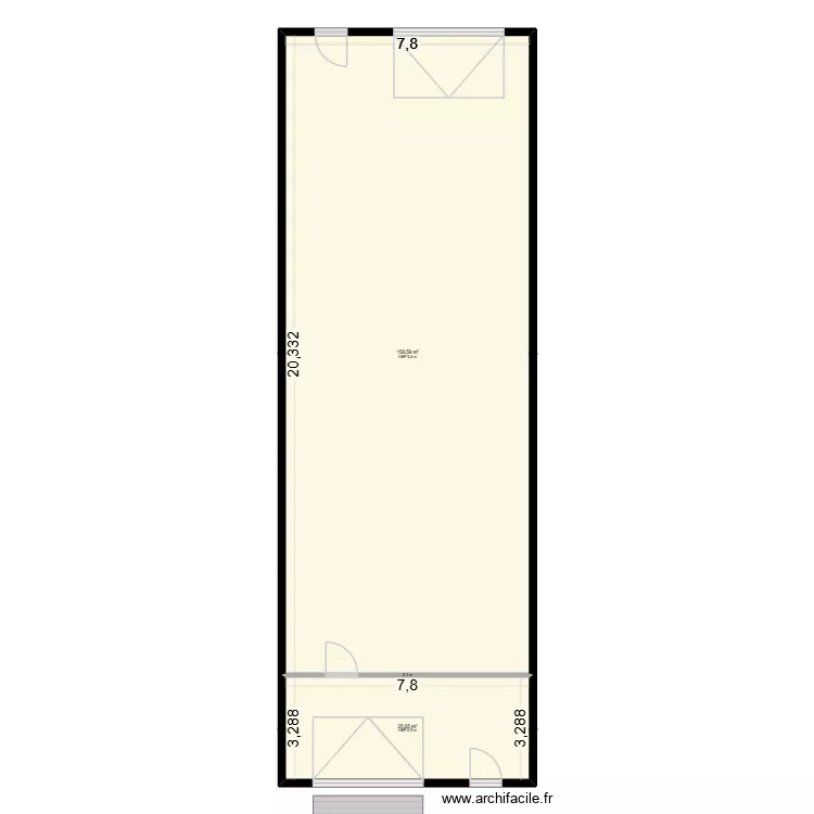 ArchiFacile PRO rdc 1. Plan de 2 pièces et 184 m²