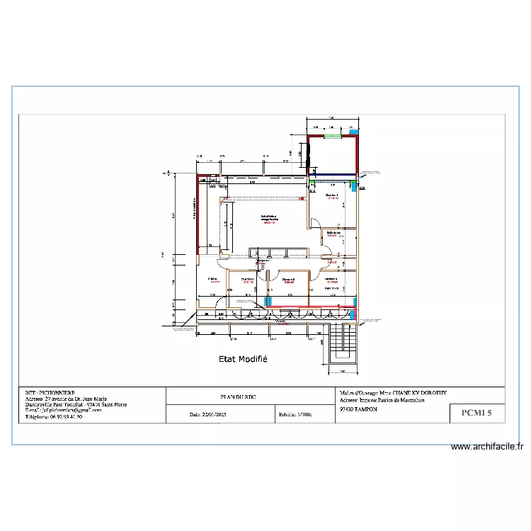 Plan d'implantation CHANE KY. Plan de 