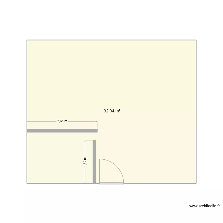Etage. Plan de 1 et 33 m² Etage. Plan de 1 et 33 m²