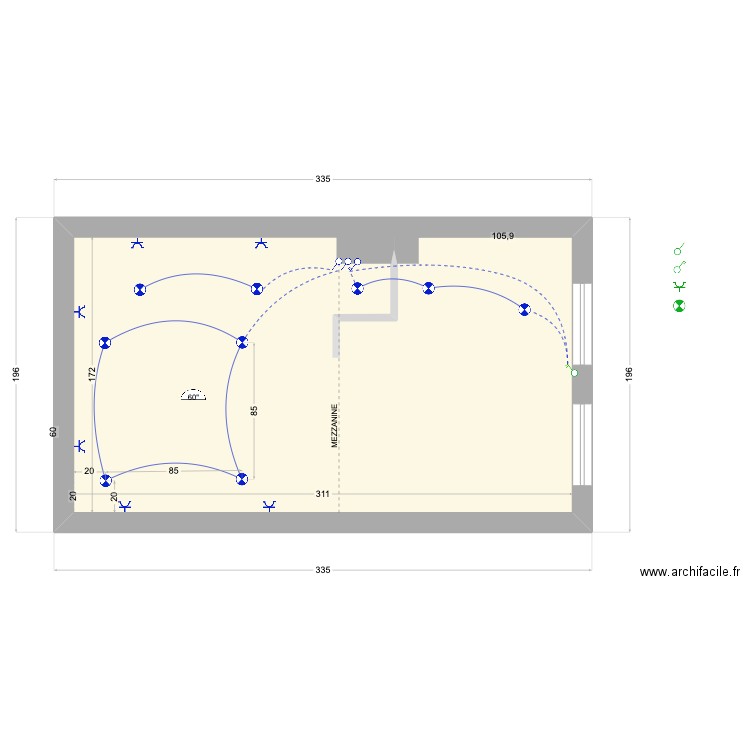 15 sainte-Rose - ElectriqueMez. Plan de 1 pièce et 35 m2