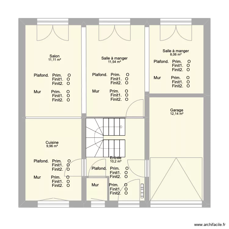 dammartin peinture RDC. Plan de 6  et 63 m²
