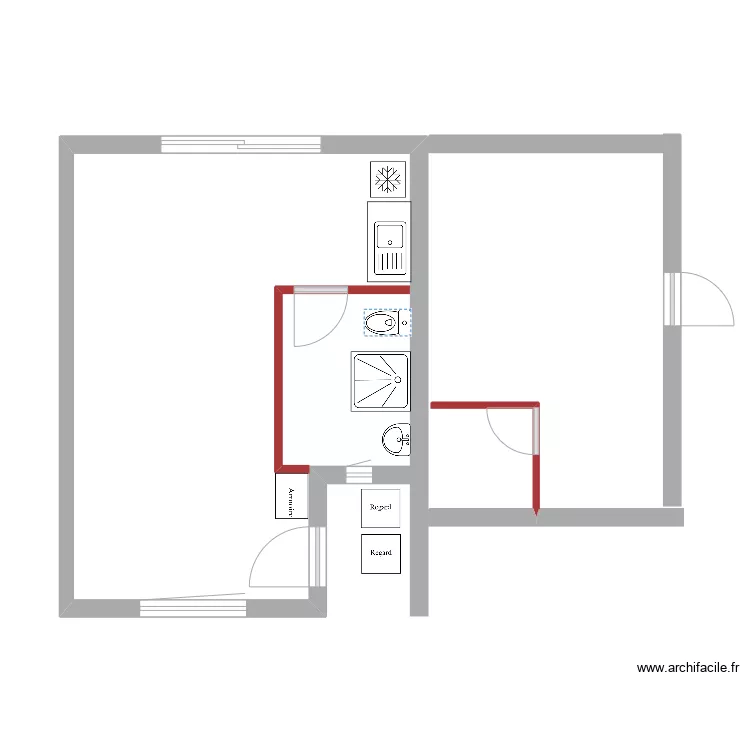 Chambre 7 - Chambre 6. Plan de 